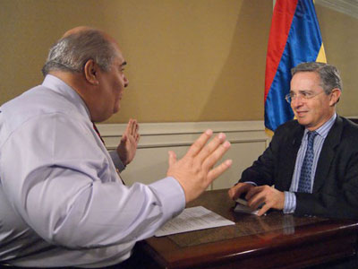 Presidente de Colombia Alvaro Uribe